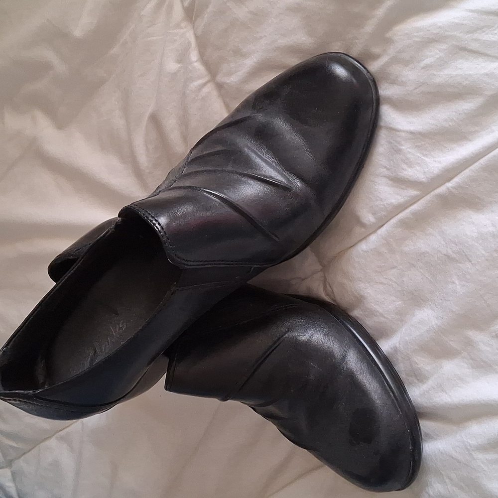 Clarks Black Women's Leather Shoes